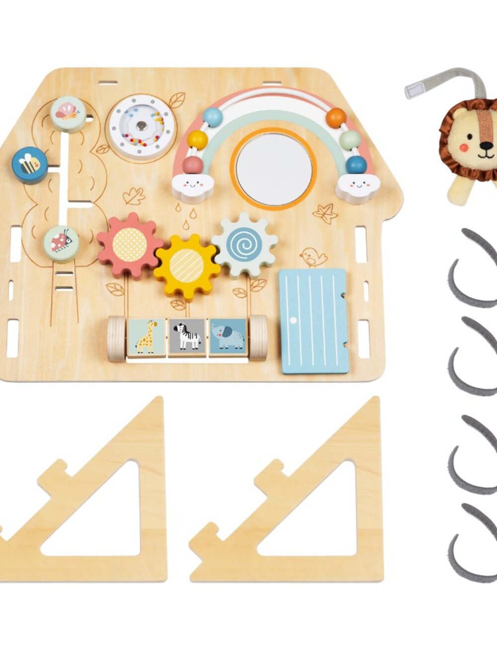 Montessori Wooden Busy Board Activity Board Sensory Learning Toy New - Picture 12 of 16